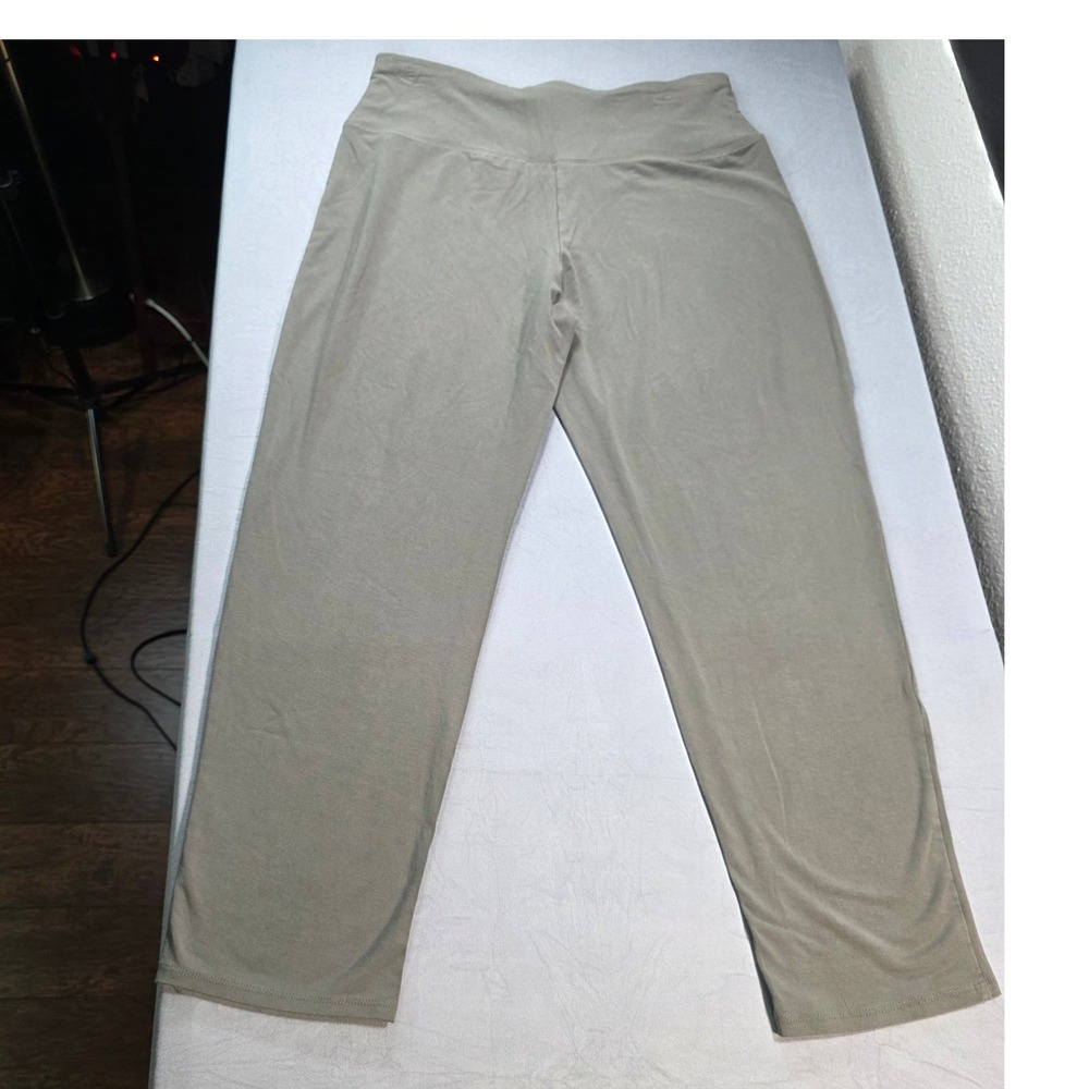 J. Jill Wearever Smooth-Fit Slim Leg Pants Olive Green XS Petite